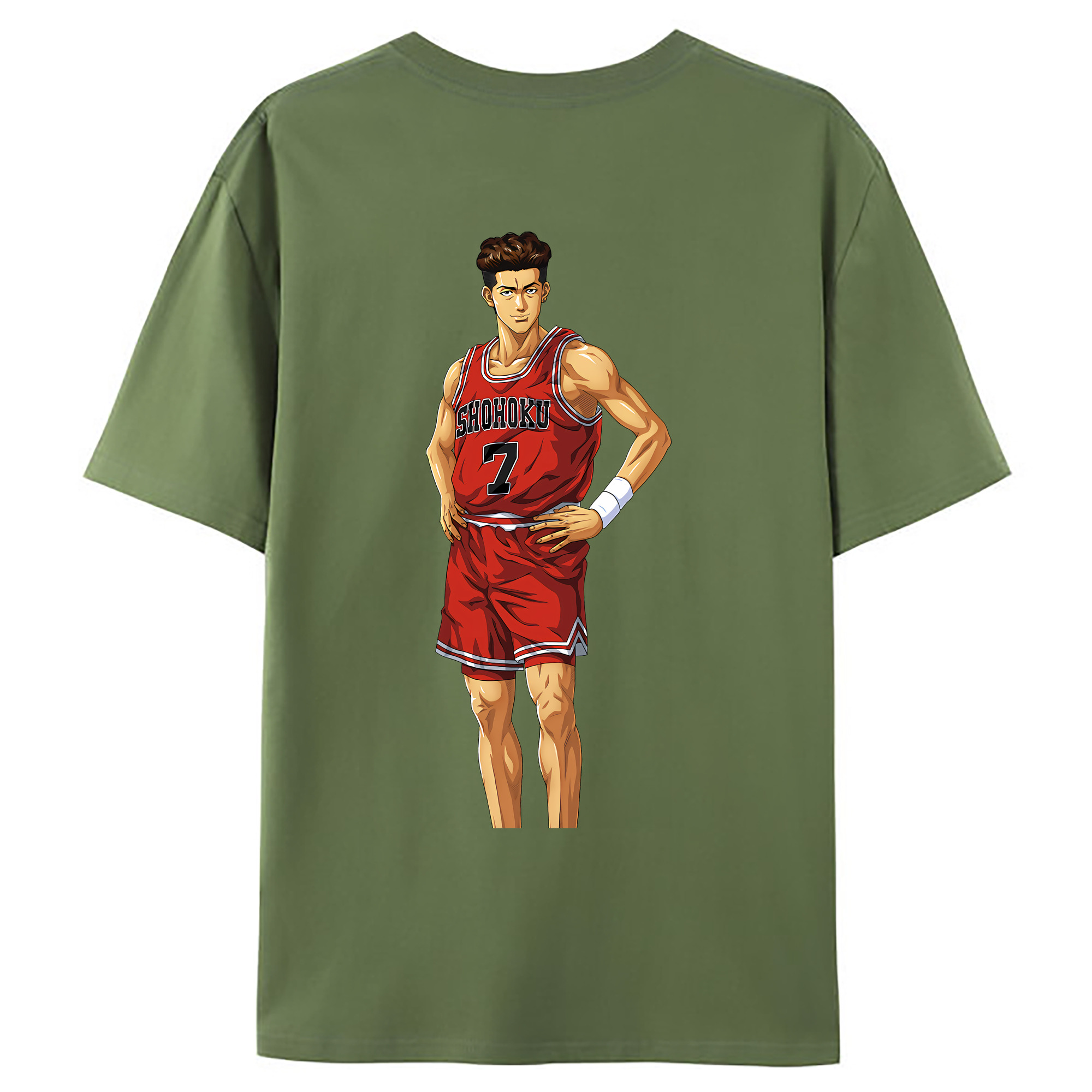 （画像用） SLAM DUNK／スラムダンク 綿100％ メンズ半袖Tシャツ（バックプリント） 通気性